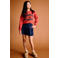 NoBell’ sweater met print - koraalrood