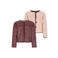 NoBell’ teddy jas met print - donkerrood