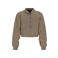 NoBell’ geruite blousetop - zand