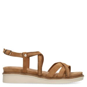 leren sandalen cognac