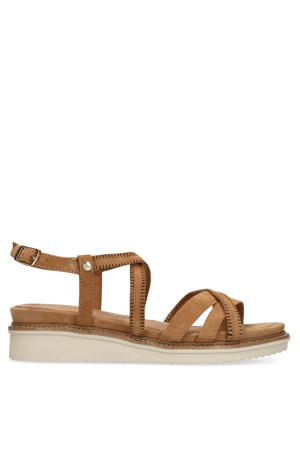 leren sandalen cognac