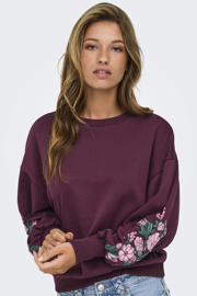 thumbnail: ONLY gebloemde sweater paars