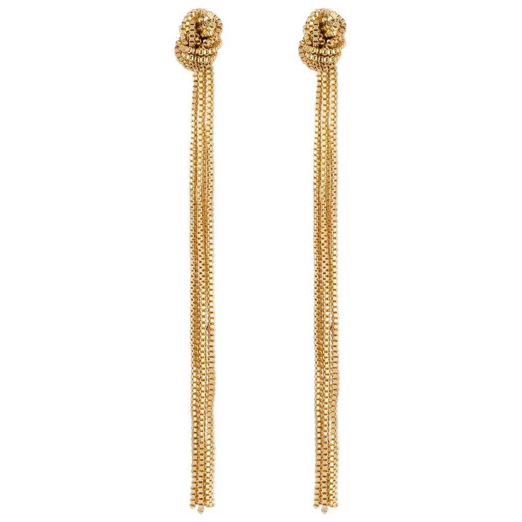 Club Manhattan oorbellen Livia Fringe goudkleurig