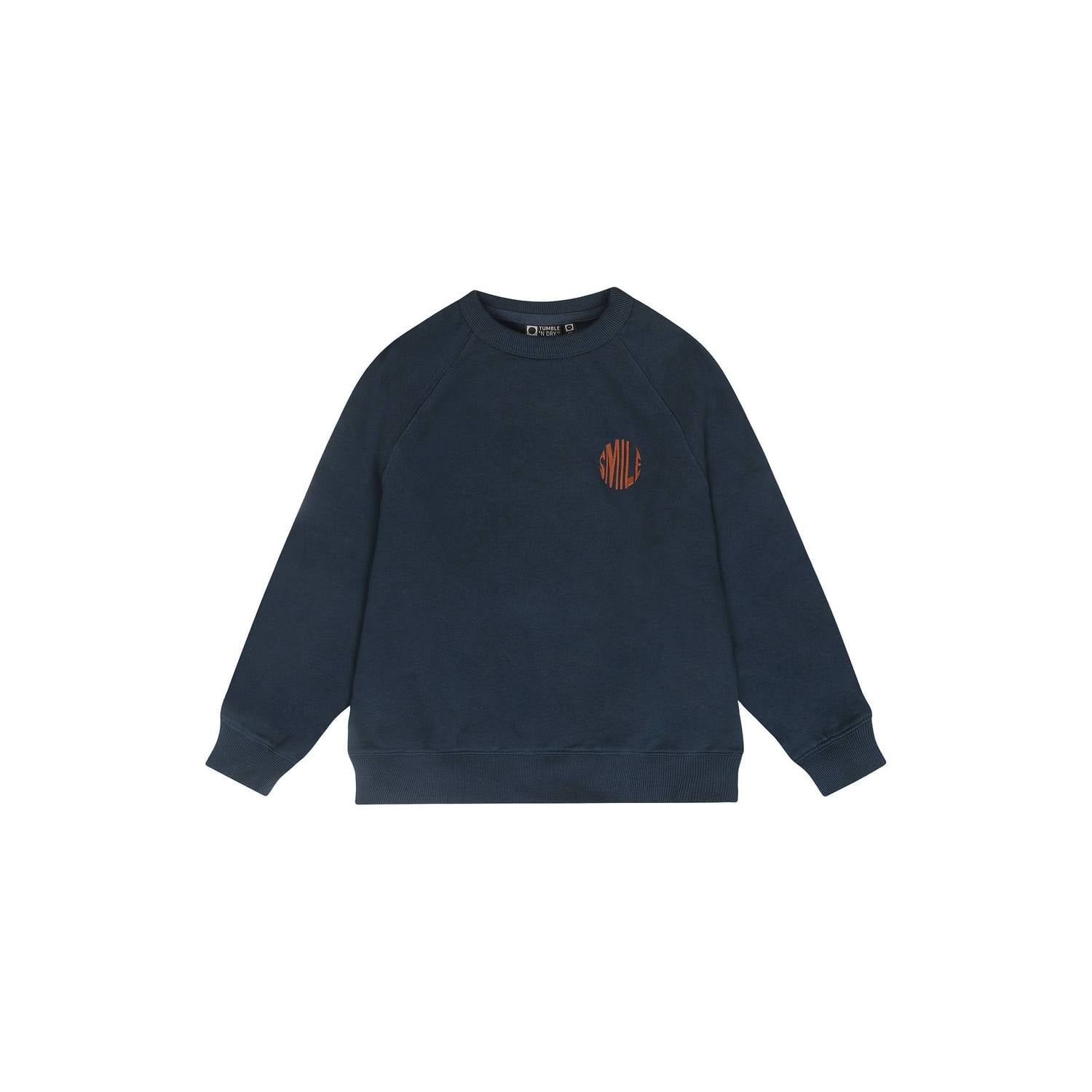 Tumble 'n Dry oversized sweater met backprint donkerblauw