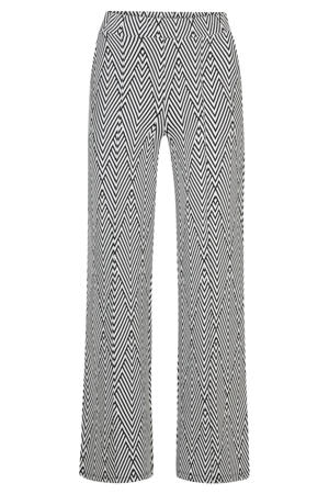 wide leg regular waist broek zwart