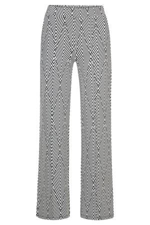 wide leg regular waist broek zwart