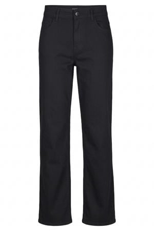 high waist wide leg jeans zwart