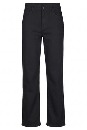 high waist wide leg jeans zwart