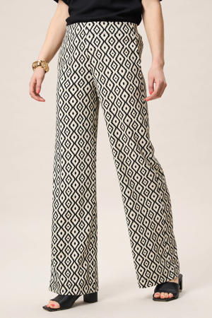 wide leg high waist broek