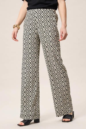 wide leg high waist broek