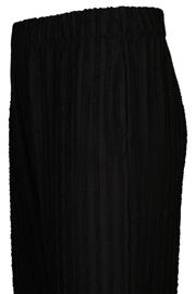 thumbnail: Miss Etam Plus wide leg high waist broek met textuur zwart