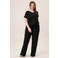 Miss Etam Plus wide leg high waist broek met textuur zwart
