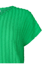 thumbnail: Miss Etam Plus top met textuur groen