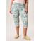 Miss Etam Plus slim regular waist capri groen