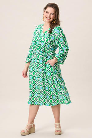 midi jurk groen