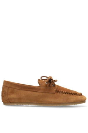 leren bootschoenen cognac