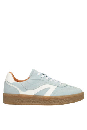 suède sneakers blauw