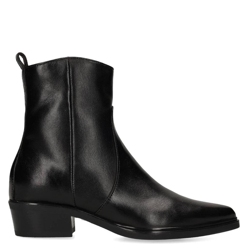 Zwarte dames Manfield western leren laarzen - met ritssluiting