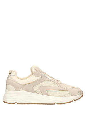 chunky suède sneakers - beige