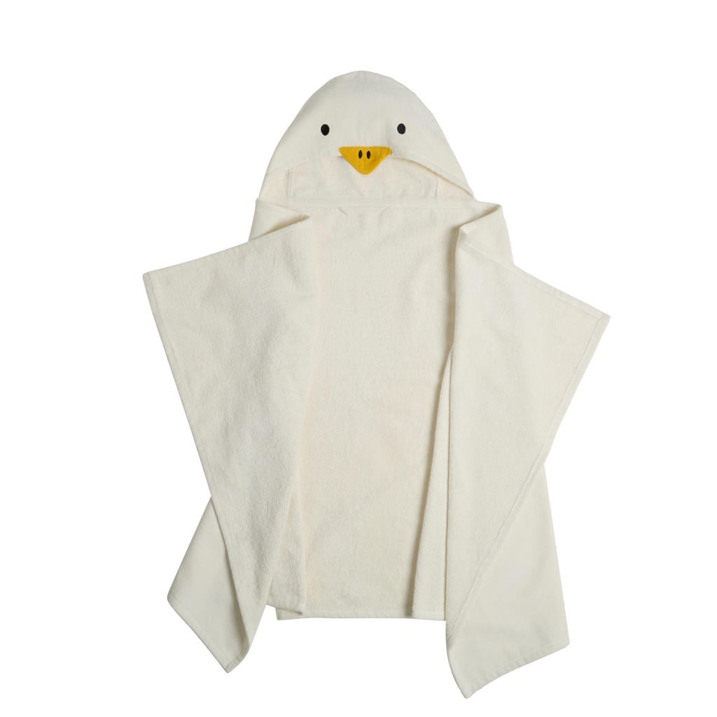 NOUS Kids badponcho eend - wit