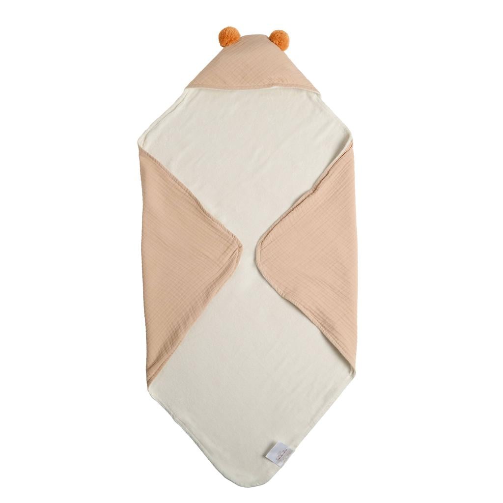 NOUS Kids badcape pompom - zand