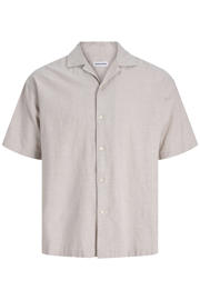 thumbnail: JACK & JONES ESSENTIALS relaxed casual overhemd met linnen beige