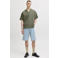 JACK & JONES ESSENTIALS relaxed casual overhemd met linnen groen