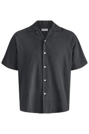 thumbnail: JACK & JONES ESSENTIALS relaxed casual overhemd met linnen zwart