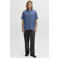JACK & JONES ESSENTIALS regular casual overhemd met linnen blauw