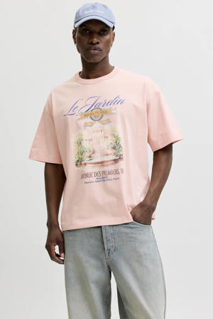 oversized T-shirt zalm