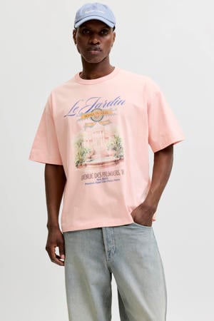 oversized T-shirt zalm
