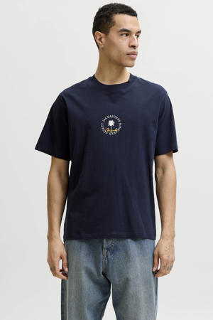relaxed T-shirt donkerblauw