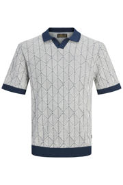 thumbnail: JACK & JONES PREMIUM regular fit polo met print - donkerblauw