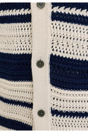 thumbnail: JACK & JONES PREMIUM regular gestreept casual overhemd gebreid donkerblauw