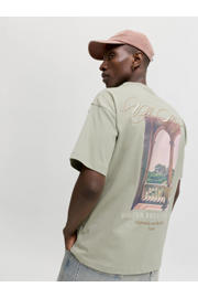thumbnail: JACK & JONES ORIGINALS relaxed T-shirt met backprint - groen