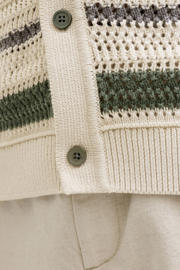 thumbnail: JACK & JONES PREMIUM regular gestreept casual overhemd gebreid groen