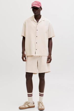 relaxed casual overhemd met short ecru - (set van 2)