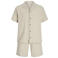 JACK & JONES relaxed casual overhemd met short ecru - (set van 2)