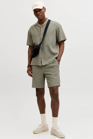 relaxed casual overhemd met short groen - (set van 2)