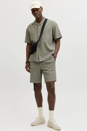 relaxed casual overhemd met short groen - (set van 2)