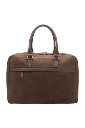 18 inch leren laptoptas bruin