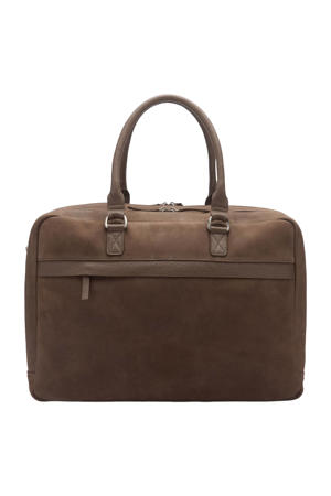 18 inch leren laptoptas bruin