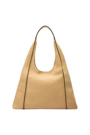 leren shopper geel