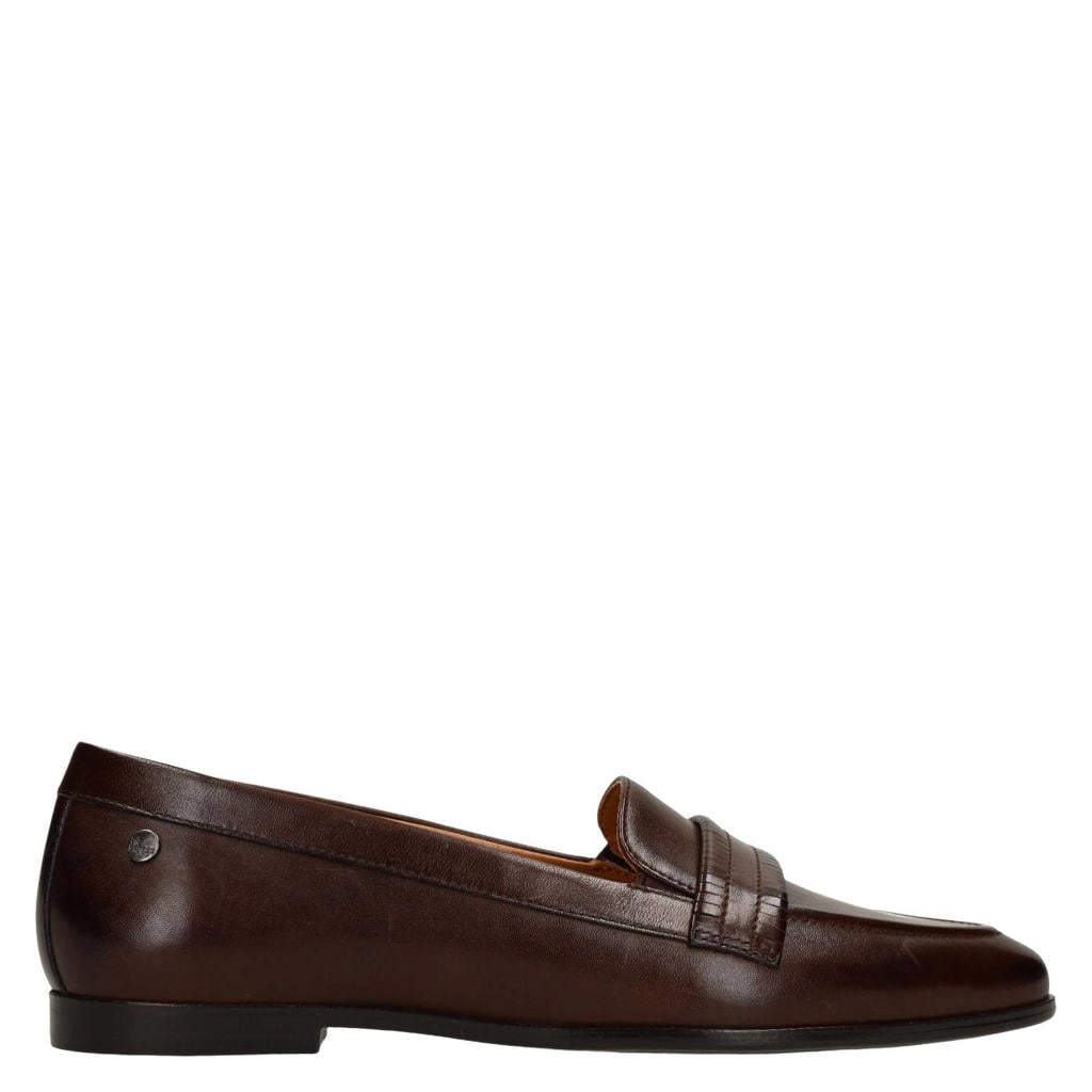 Bruine dames No Stress leren loafers -