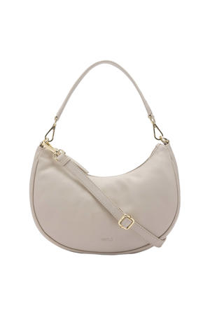 leren crossbody tas beige