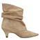 Manfield suède enkellaarzen - beige