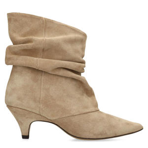 suède enkellaarzen - beige