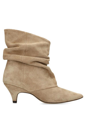 suède enkellaarzen - beige