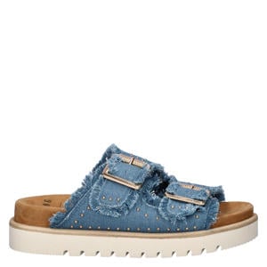 slippers met studs - donkerblauw