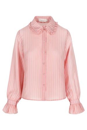 gestreepte blouse met krijtstreep
